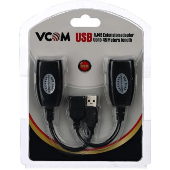 USB кабел VCom USB Extension over LAN - USB AM / AF - CU824