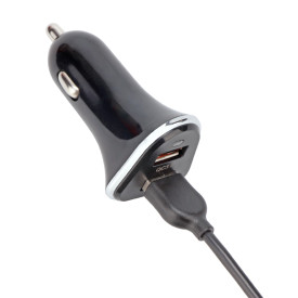Зарядно VCom Charger Car - QC3.0 2xUSB 30W - M078