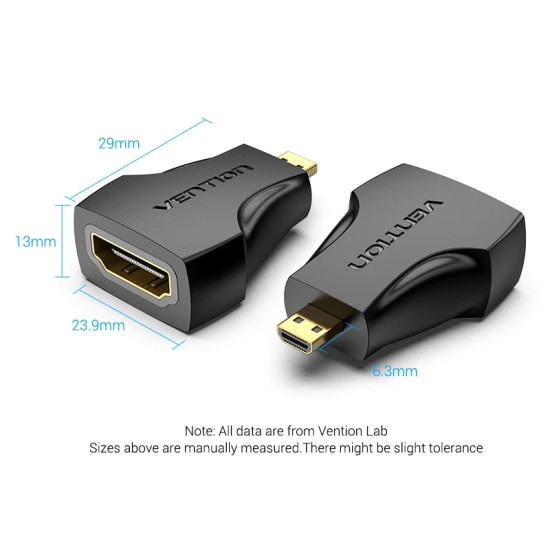 Адаптер Vention Micro HDMI M / HDMI F Black - AITB0