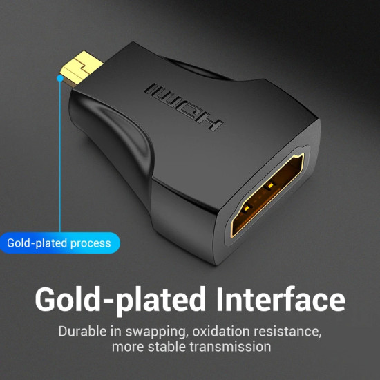 Адаптер Vention Micro HDMI M / HDMI F Black - AITB0