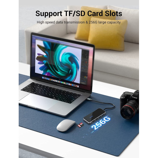Докинг станция Vention Type-C Docking Station Power Distribution 3.0 87W - HDMI, Type-C x 1, USB3.0 x 2, USB 2.0 x 2, LAN, SD/TF, VGA - TFGHB