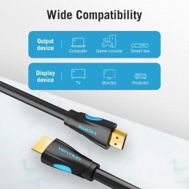 HDMI кабел Vention Cable HDMI 2.0 15.0m - 4K/60Hz Black - VAA-M02-B1500