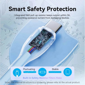 USB кабел Vention USB 2.0 AM / USB-C M 0.25m - CTWWC