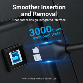 USB кабел Vention USB 3.0 AM / BM - 0.5M Black - COOBD