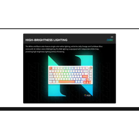 Безжична клавиатура VGN Wireless Gaming Mechanical Keyboard - N75 PRO Caribbean Blue - Kailh Vaporwave Switches, RGB