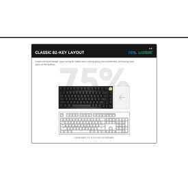 Безжична клавиатура VGN Wireless Gaming Mechanical Keyboard - N75 PRO Caribbean Blue - Kailh Vaporwave Switches, RGB