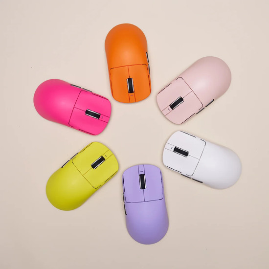 Безжична мишка VXE Dragonfly R1 Pro Max 1K (4K compatible) - Kailh White Blade Switches, Yellow