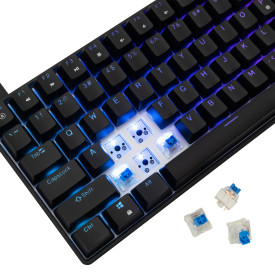 Клавиатура White Shark Gaming Mechanical Keyboard HAMACHI - YUSYA 5P Blue Switches (English US), Black