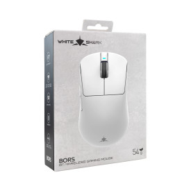Безжична мишка White Shark Wireless Gaming Mouse BORS - 12000dpi, 1000Hz, Bluetooth, White