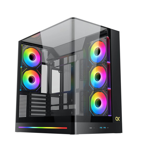 Кутия за компютър Xigmatek Case E-ATX - PANO II - 8 ARGB Fans