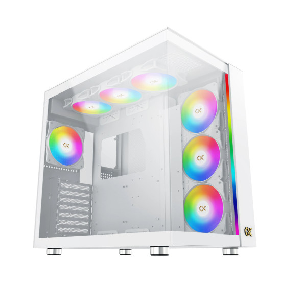 Кутия за компютър Xigmatek AQUA ULTRA AIR Arctic - 7 ARGB Fans, White