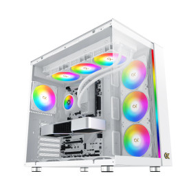 Кутия за компютър Xigmatek AQUA ULTRA AIR Arctic - 7 ARGB Fans, White