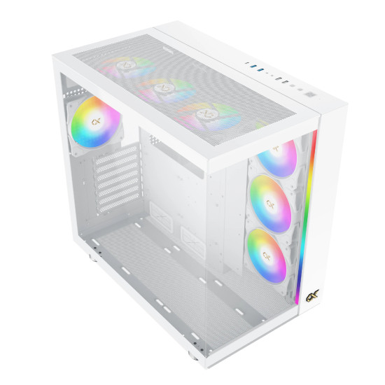 Кутия за компютър Xigmatek AQUA ULTRA AIR Arctic - 7 ARGB Fans, White