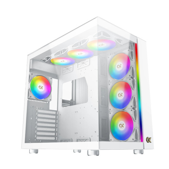 Кутия за компютър Xigmatek AQUA ULTRA Arctic - 7 ARGB Fans, White