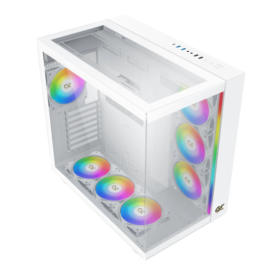 Кутия за компютър Xigmatek AQUA ULTRA Arctic - 7 ARGB Fans, White