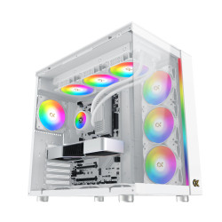 Кутия за компютър Xigmatek AQUA ULTRA Arctic - 7 ARGB Fans, White