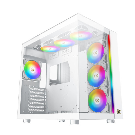 Кутия за компютър Xigmatek AQUA ULTRA Arctic - 7 ARGB Fans, White