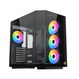 Кутия за компютър Xigmatek Cubi II - 7 ARGB Fans, Black