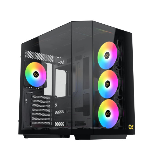 Кутия за компютър Xigmatek Cubi II - 7 ARGB Fans, Black