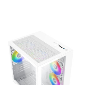Кутия за компютър Xigmatek Case mATX - Aqua M Lite Arctic - 5 ARGB Fans