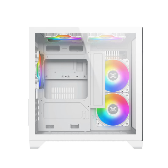 Кутия за компютър Xigmatek Case mATX - Aqua M Lite Arctic - 5 ARGB Fans