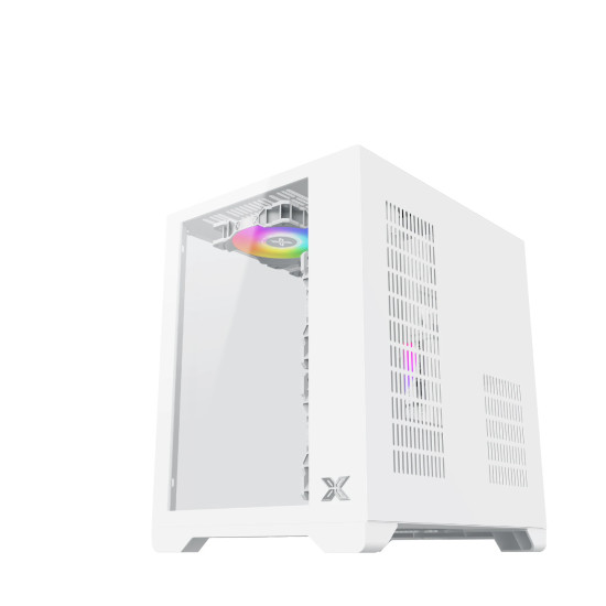 Кутия за компютър Xigmatek Case mATX - Aqua M Lite Arctic - 5 ARGB Fans