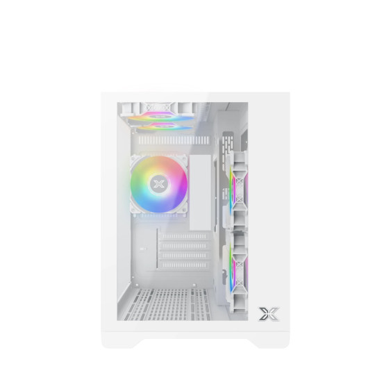 Кутия за компютър Xigmatek Case mATX - Aqua M Lite Arctic - 5 ARGB Fans