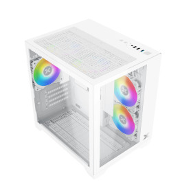 Кутия за компютър Xigmatek Case mATX - Aqua M Lite Arctic - 5 ARGB Fans