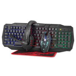 Комплект клавиатура и мишка Xtrike ME Gaming COMBO CM-406 - Keyboard, Mouse, Headset, Mousepad - XTRM-CM-406