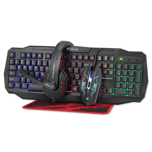 Комплект клавиатура и мишка Xtrike ME Gaming COMBO CM-406 - Keyboard, Mouse, Headset, Mousepad - XTRM-CM-406