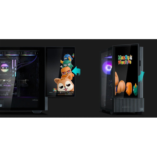 Кутия за компютър Zalman Case ATX - Z10 DS - 15.6 inch Full HD Display