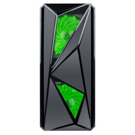 Кутия за компютър 1stPlayer Gaming Case ATX - F4 GREEN - 3 Fans included