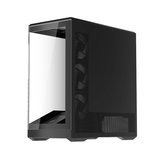 Кутия за компютър 1stPlayer Case ATX - GM7 Black - 4 x 120 mm A-RGB fans included, USB-C