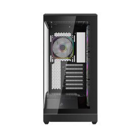 Кутия за компютър 1stPlayer Case ATX - GM7 Black - 4 x 120 mm A-RGB fans included, USB-C