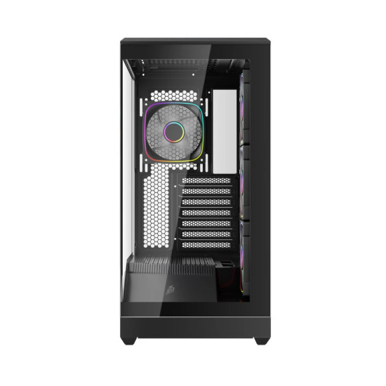 Кутия за компютър 1stPlayer Case ATX - GM7 Black - 4 x 120 mm A-RGB fans included, USB-C
