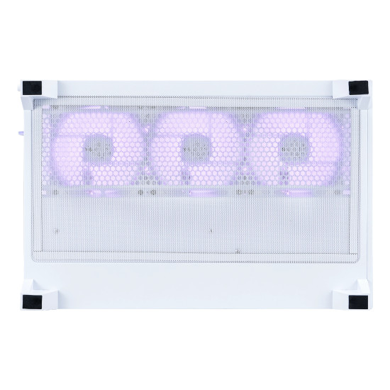 Кутия за компютър 1STPLAYER MEGAVIEW MV8 White, Up To 10 Fans, 360mm Liquid Cooling, Tempered Glass, White