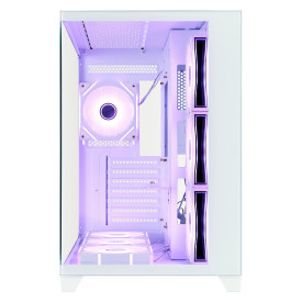 Кутия за компютър 1STPLAYER MEGAVIEW MV8 White, Up To 10 Fans, 360mm Liquid Cooling, Tempered Glass, White