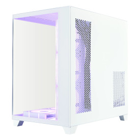 Кутия за компютър 1STPLAYER MEGAVIEW MV8 White, Up To 10 Fans, 360mm Liquid Cooling, Tempered Glass, White