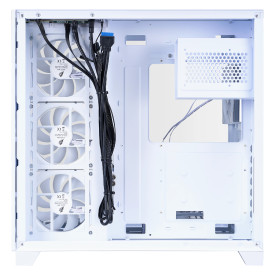 Кутия за компютър 1STPLAYER MEGAVIEW MV8 White, Up To 10 Fans, 360mm Liquid Cooling, Tempered Glass, White