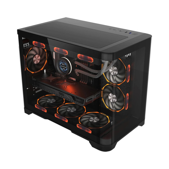 Кутия за компютър 1stPlayer Case mATX - UV6 Black