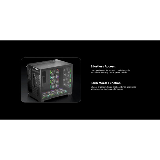 Кутия за компютър 1stPlayer VT6-BK, Black