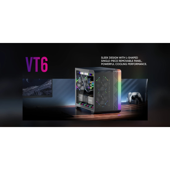 Кутия за компютър 1stPlayer VT6-BK, Black