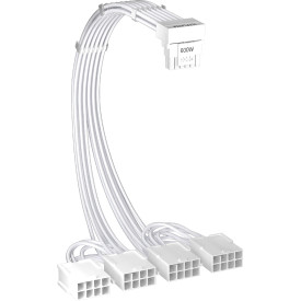 Удължителен кабел 1stPlayer Custom Sleeved Modding Cable White - 4 x PCIe 8-pin to 12VHPWR - FM4-B-WH