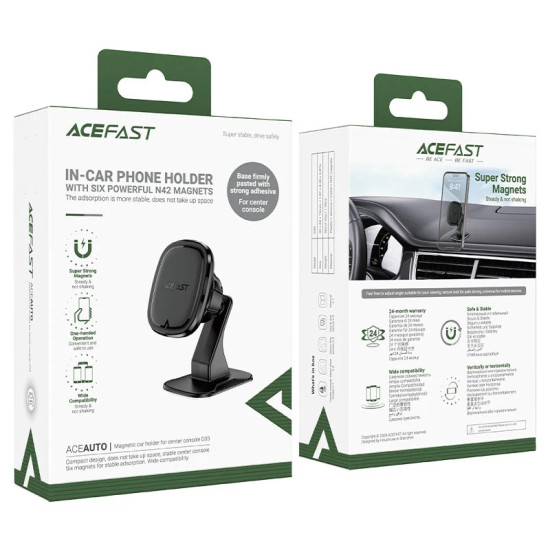 Стойка за телефон за кола Acefast Magnetic Car Phone Holder - D35 - Black