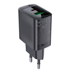 Зарядно Acefast Charger Wall GaN PD 20W - A78 - USB-C x 1, USB-A x 1, Black