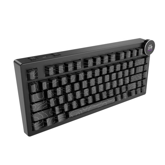 Безжична клавиатура Ajazz Wireless Gaming Mechanical Keyboard AK820 V2 PRO - White peach Switch [Linear] (English US), Black