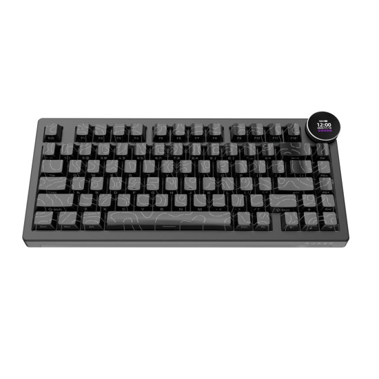 Безжична клавиатура Ajazz Wireless Gaming Mechanical Keyboard AK820 V2 PRO - White peach Switch [Linear] (English US), Black