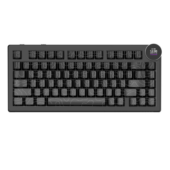 Безжична клавиатура Ajazz Wireless Gaming Mechanical Keyboard AK820 V2 PRO - White peach Switch [Linear] (English US), Black