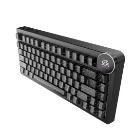 Безжична клавиатура Ajazz Wireless Gaming Mechanical Keyboard AK820 V2 PRO - White peach Switch [Linear] (English US), Black