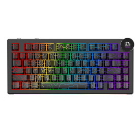 Безжична клавиатура Ajazz Wireless Gaming Mechanical Keyboard AK820 V2 PRO - White peach Switch [Linear] (English US), Black